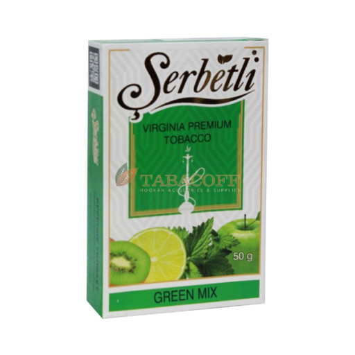 Табак для кальяна Serbetli Green Mix (М'ята, Лайм, Яблуко) 50 гр